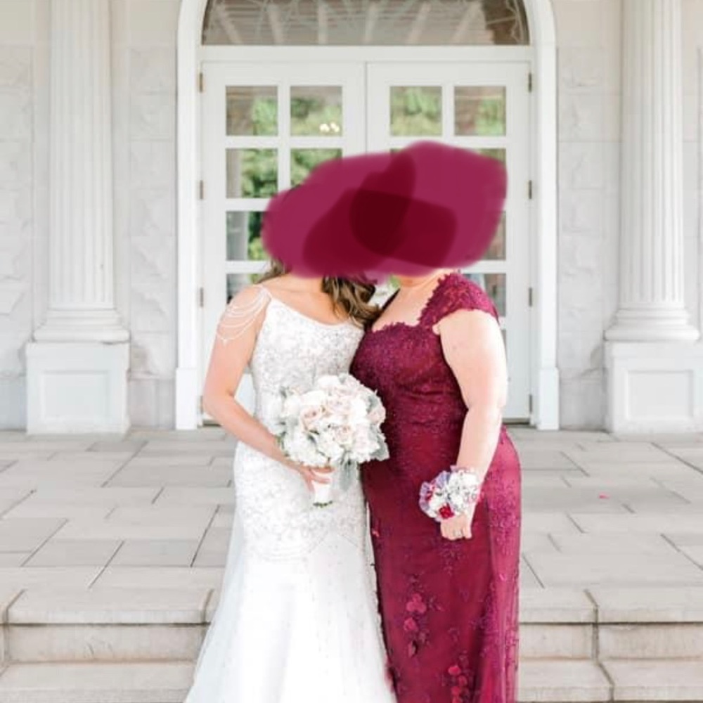 Mother of the bride gown, Runs small. Wine color, worn once.